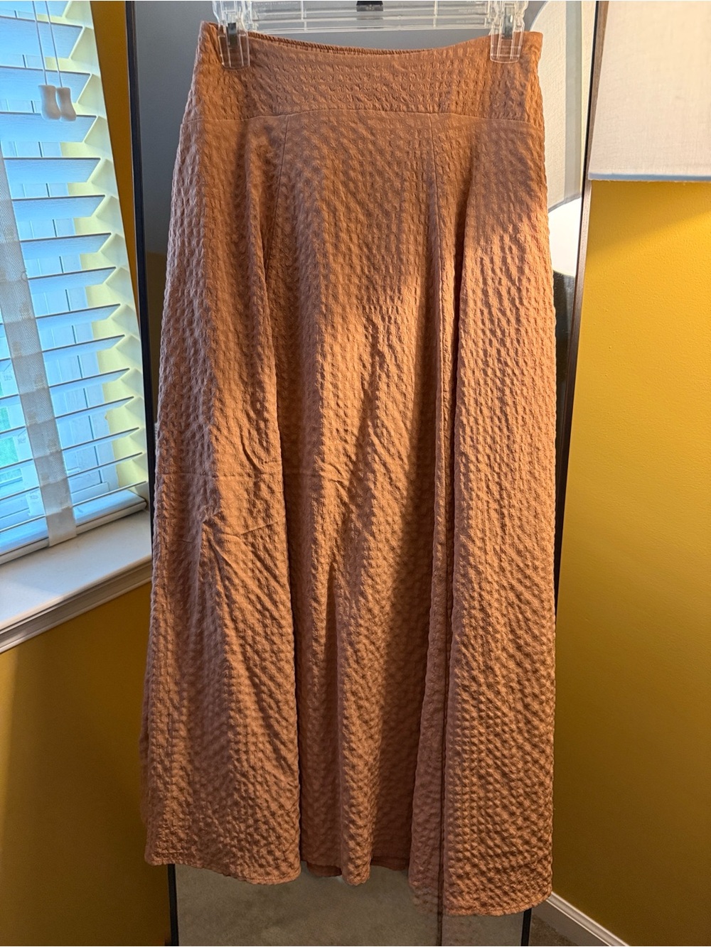 Abercrombie & Fitch Textured Maxi Skirt - Rust